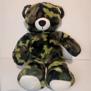 12” Build-A-Bear Camouflage Bear Plush Stuffed Animal w/nonfunctional voice box